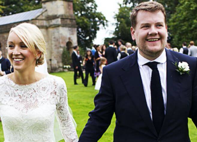 Wedding picture of Max McCartney Kimberly Corden's parents, James Corden and Julia Carey.
